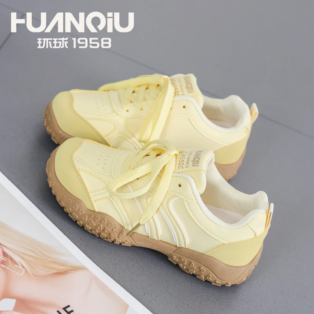 环球2025百搭平底防滑时尚休闲鞋轻便舒适运动鞋耐磨潮流德训鞋女