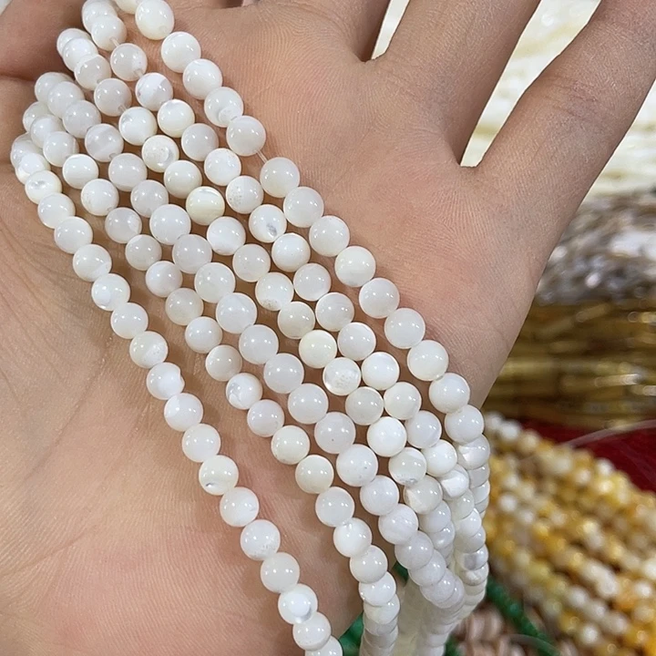 玛瑙/玉髓合金珠宝半成品2条5mm马蹄螺圆珠