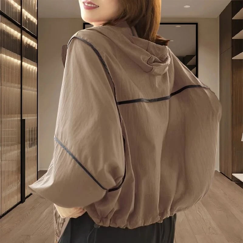 2025夏季新款女士防紫外线冰丝薄款防晒衣宽松百搭连帽外套超好看