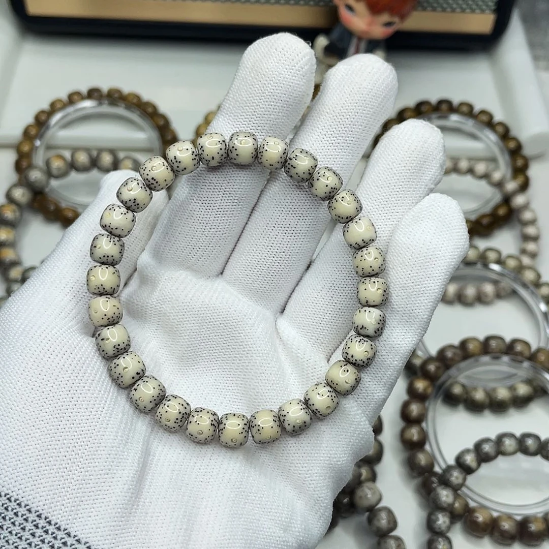 手串星月菩提8mm瓷白通体