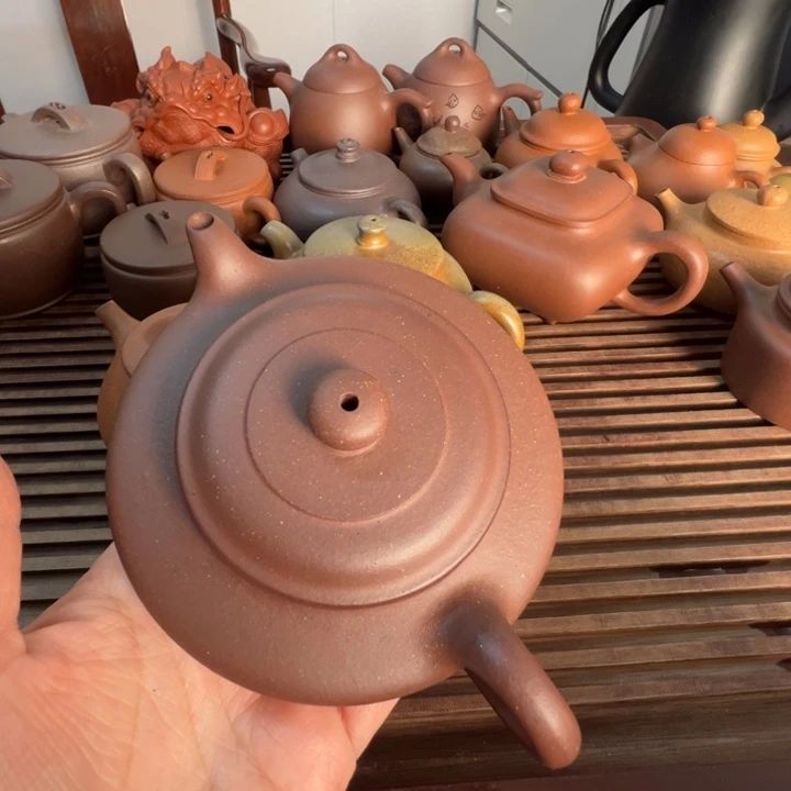点***3茶壶紫砂原矿虚扁