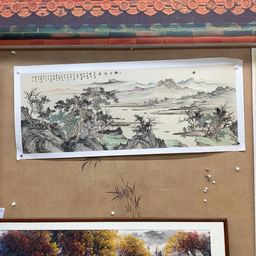 国画没****手手绘雅致仿古山水精品