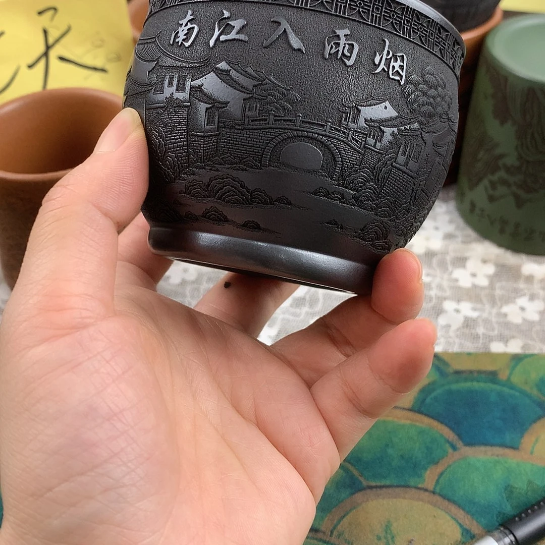 黑***]茶杯紫砂高端主人杯