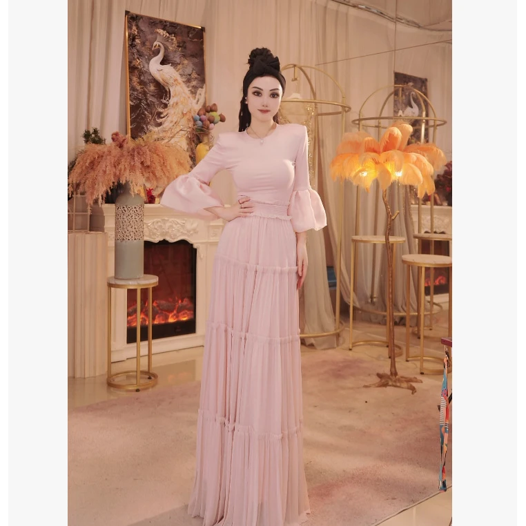 【星姐推荐】星原创高级定制【粉色丽人】设计师小众轻奢名媛半身裙