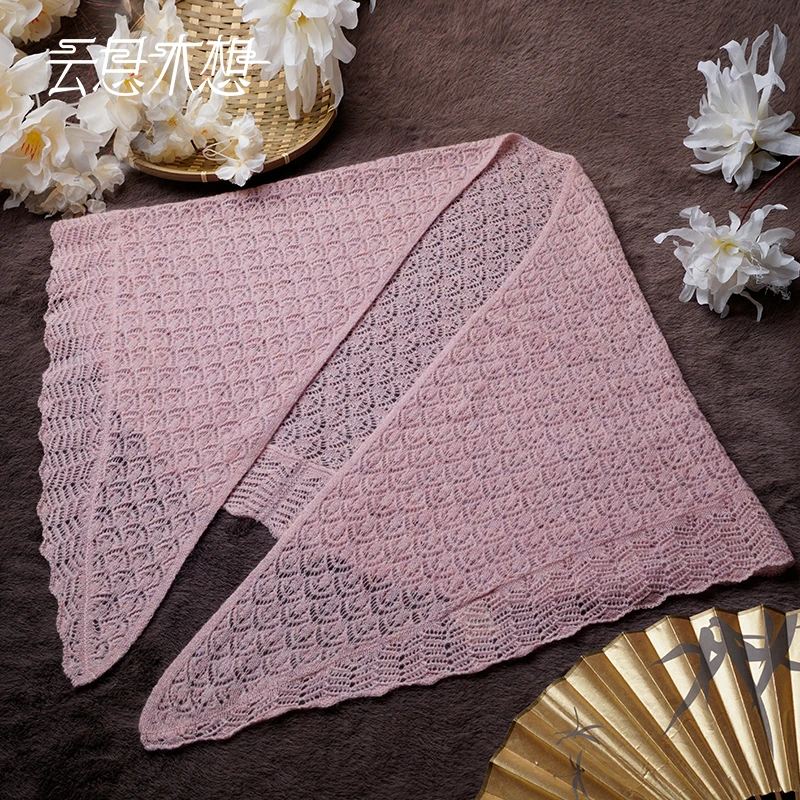 Ysimo-X云思木想 镂花霞帔 新款山羊绒围巾14214