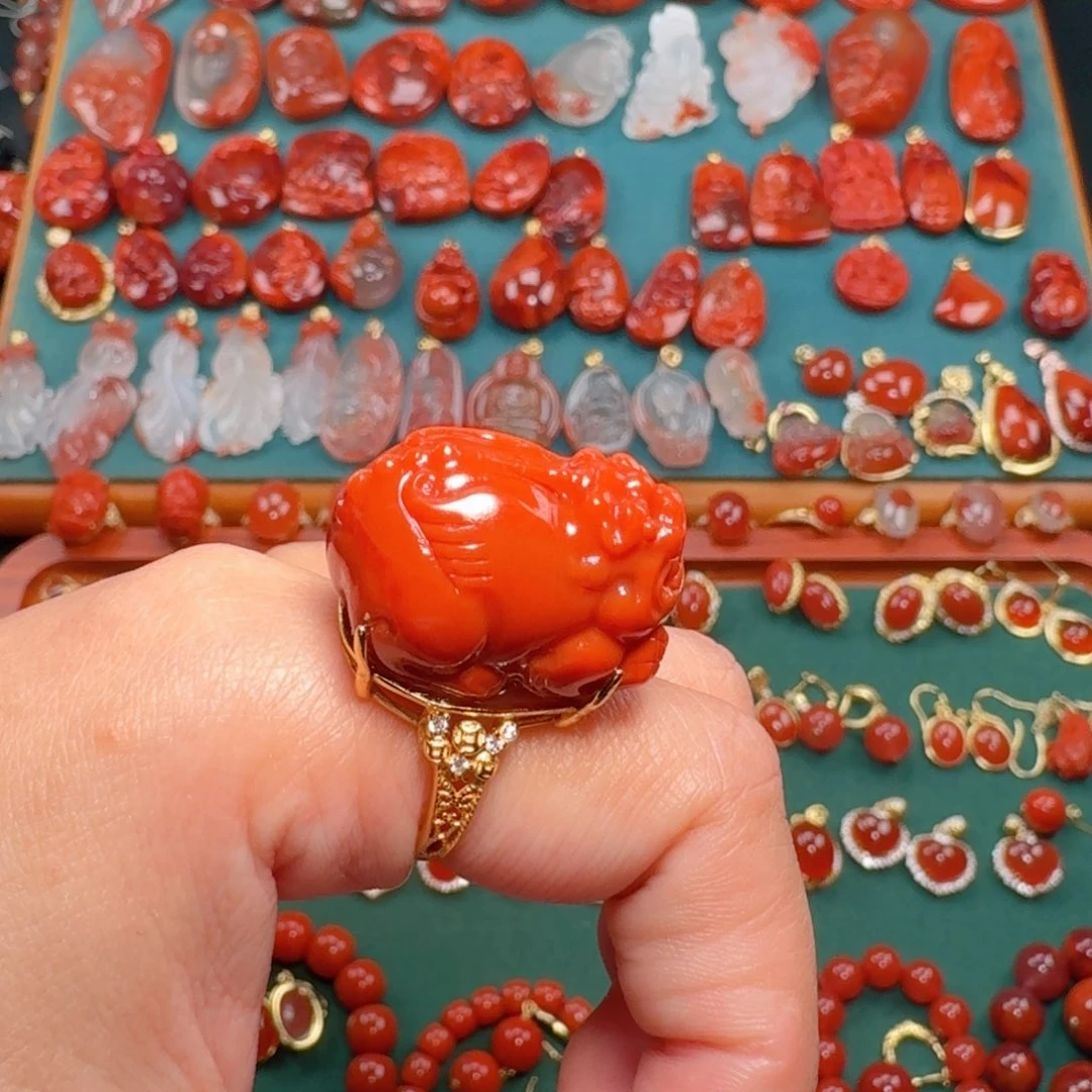 南红玛瑙南红银S925镶嵌