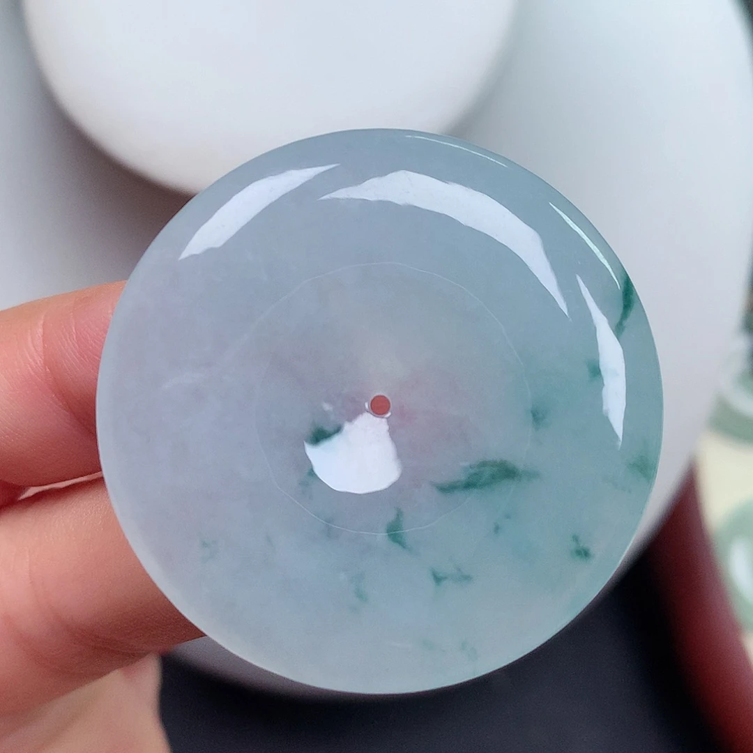 翡翠未镶嵌颈饰平安扣 39.9x5.9mm