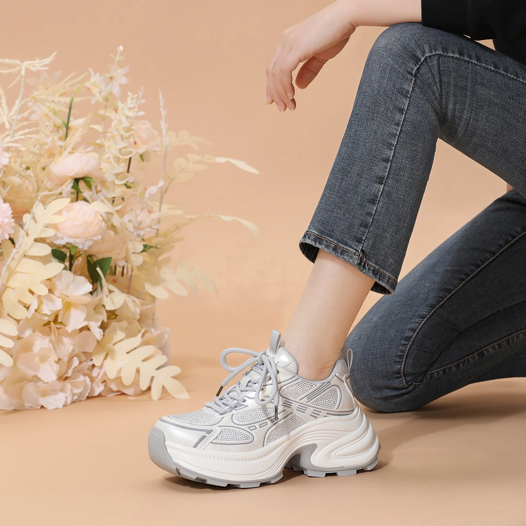 沙驰 25年新款【7CM】星河漫步老爹鞋舒适通勤鞋厚底休闲鞋女鞋