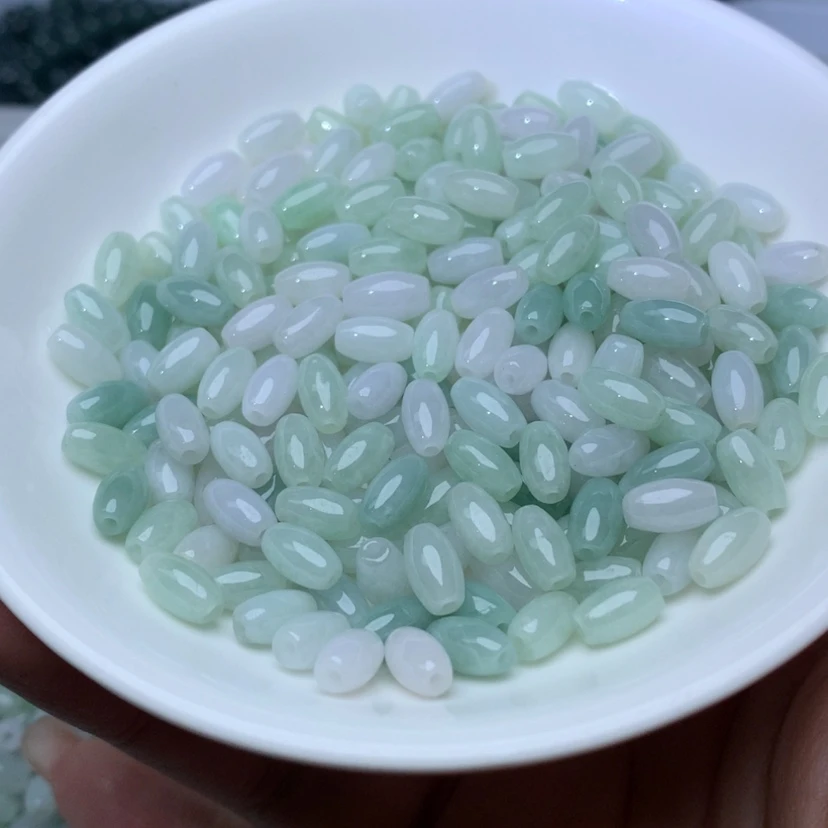 【闪购商品】未镶嵌手链翡翠卡5乘8冰米珠100颗