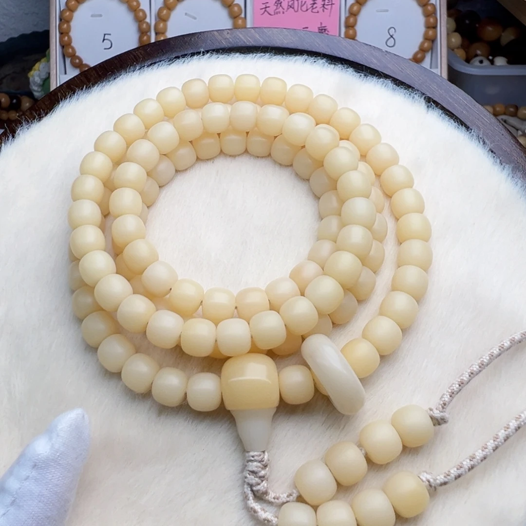 菩提根/象牙果手串卡10 天然手工干磨菩提根108 S16