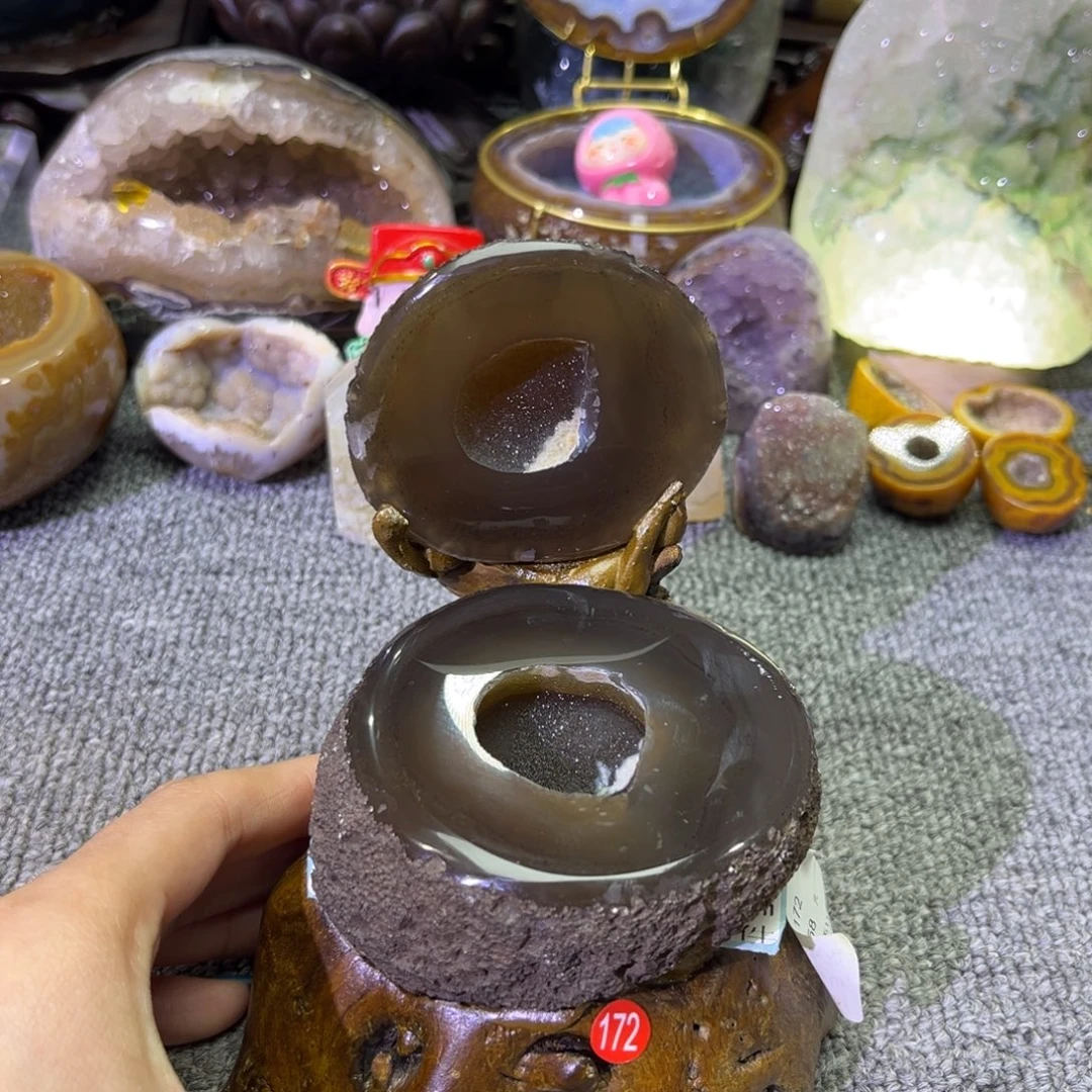 摆件未镶嵌紫晶聚宝盆