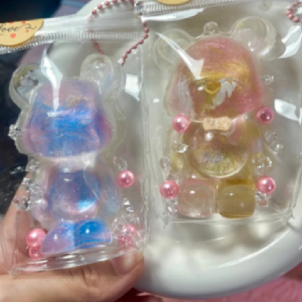 流光熊透色捏捏乐手工制作