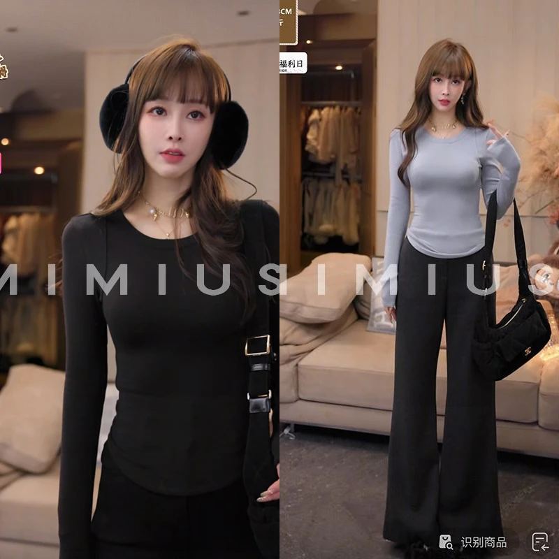 【mimius】七德绒加厚五色修身圆领长袖打底衣（不含胸垫）汉服G11004