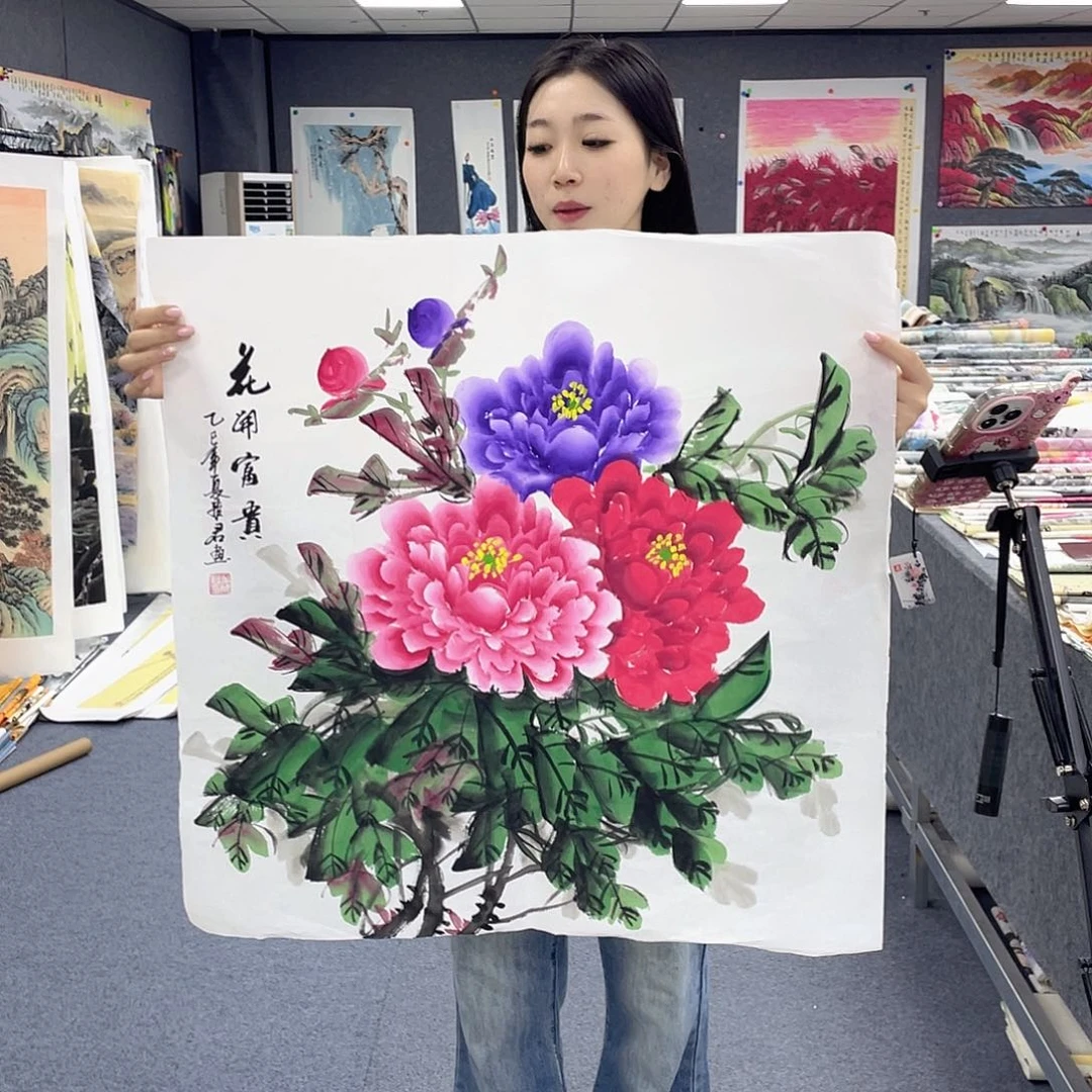 国画作品小姐姐放漏…