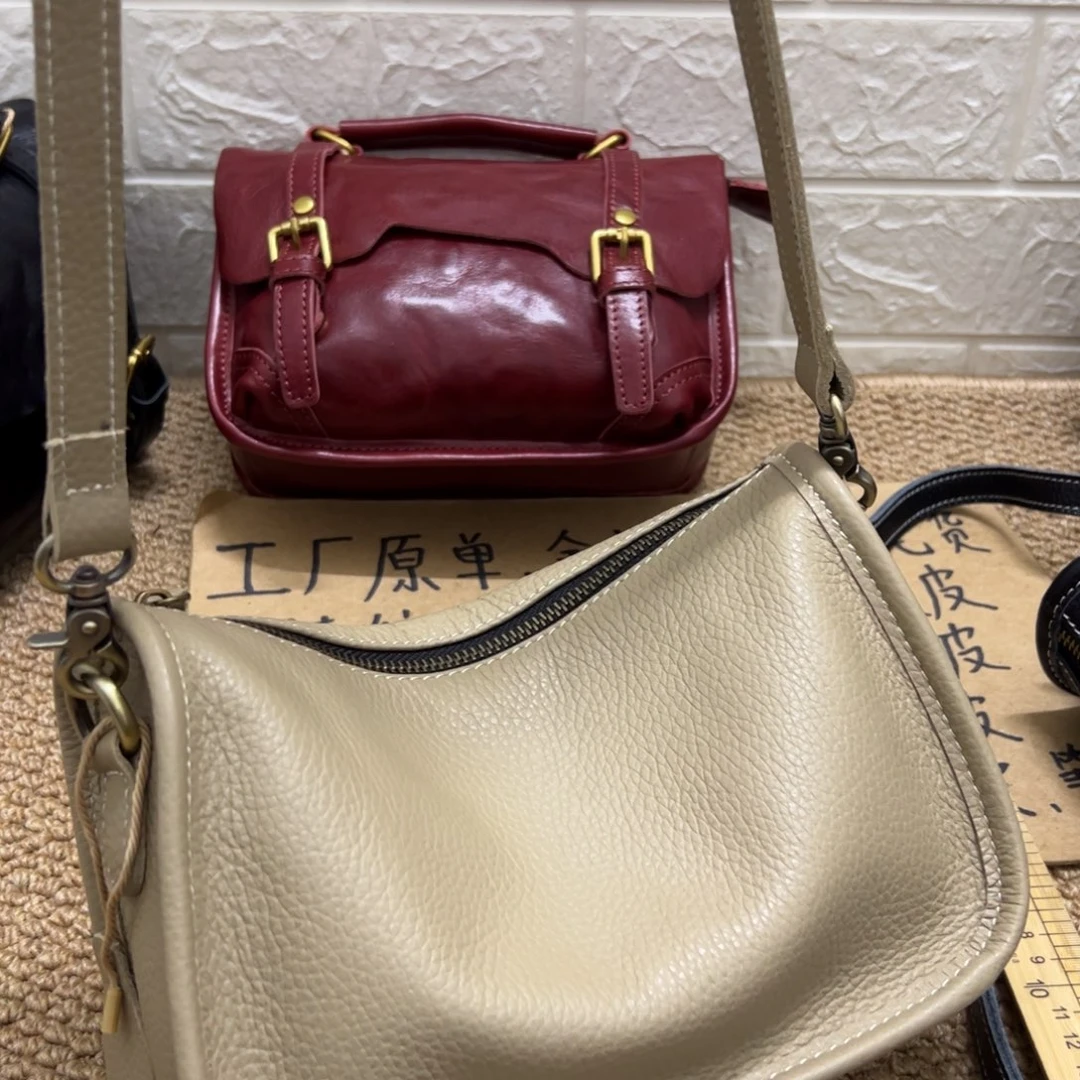 【闪购商品】头层牛皮米白