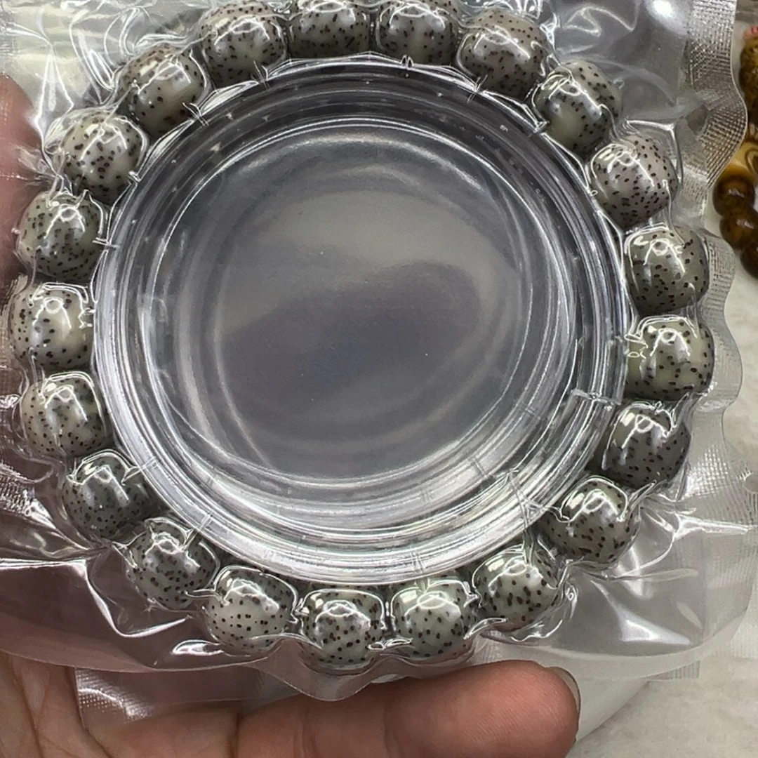 手串星月菩提尽头大眼睛绿包白菩提单圈11左右