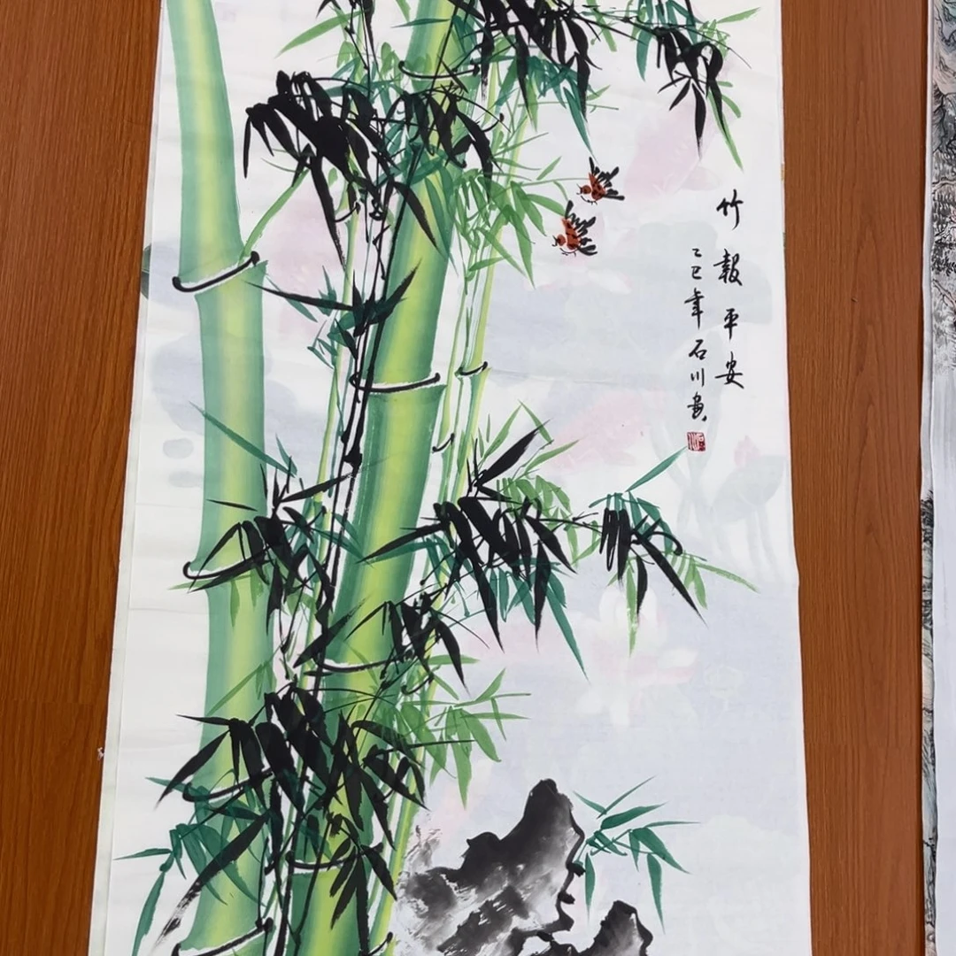 青***瓷四尺竖幅竹！！！！！！！！