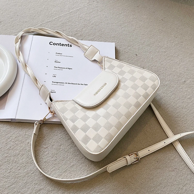 Canson Kock包包春夏2025新款格子时尚小方包百搭爆款斜挎包女包