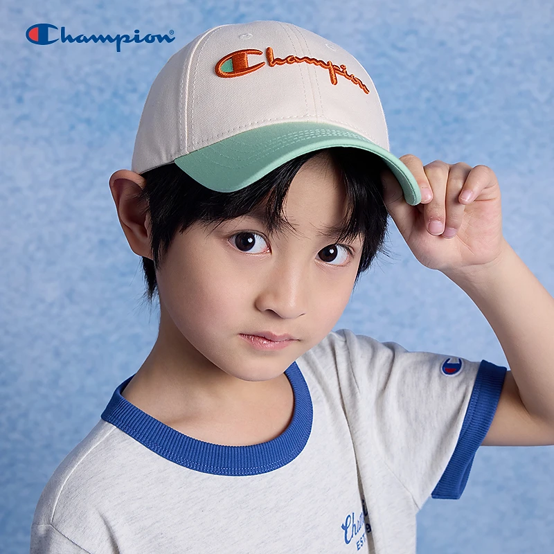 Champion童配2025春季经典舒适Logo棒球帽S5JF02
