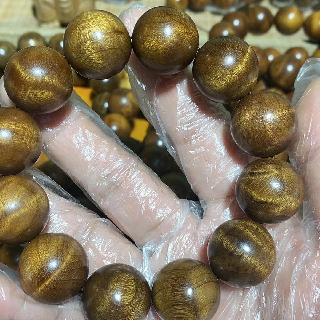 金丝楠A*逸小叶2.0手串花纹不退不换