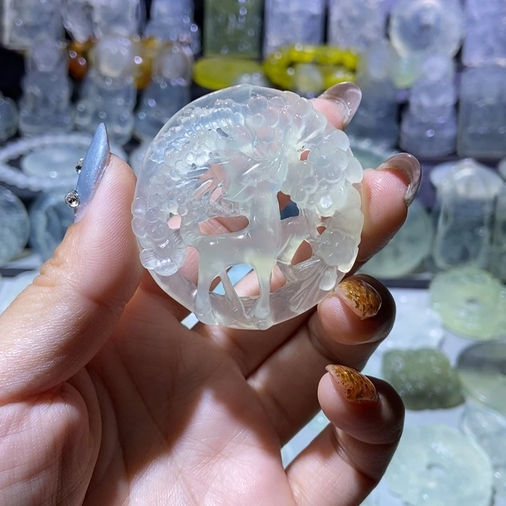 岫玉未镶嵌吊坠吊坠