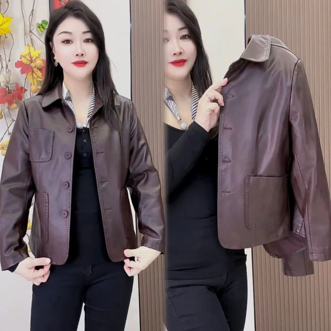 皮衣外套女2025春季新款休闲短款韩版宽松百搭显瘦机车服潮流上衣