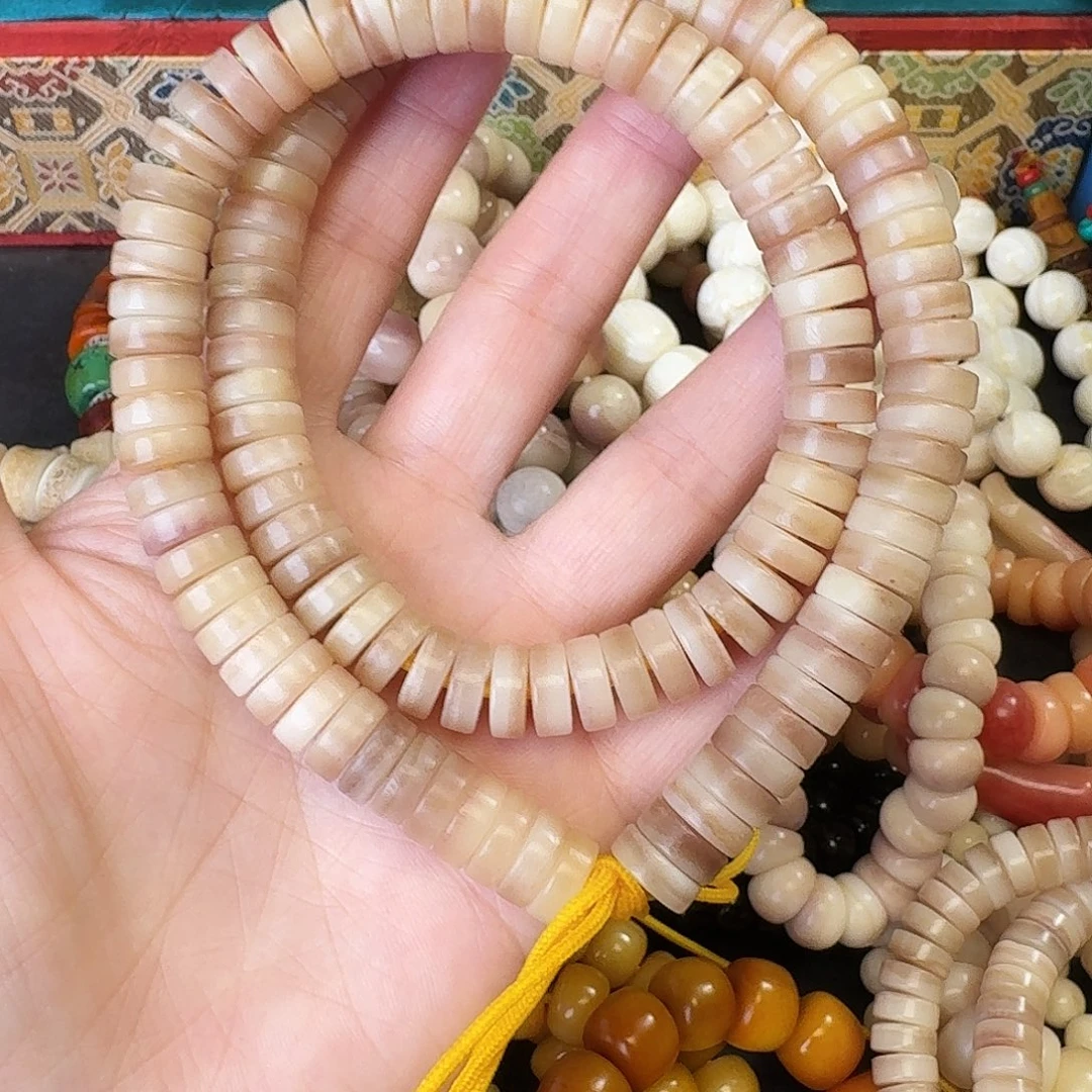 手串/手链驼骨三花10*4片珠108颗