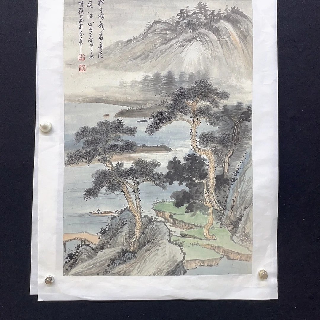 国画手绘国画，仿古山水