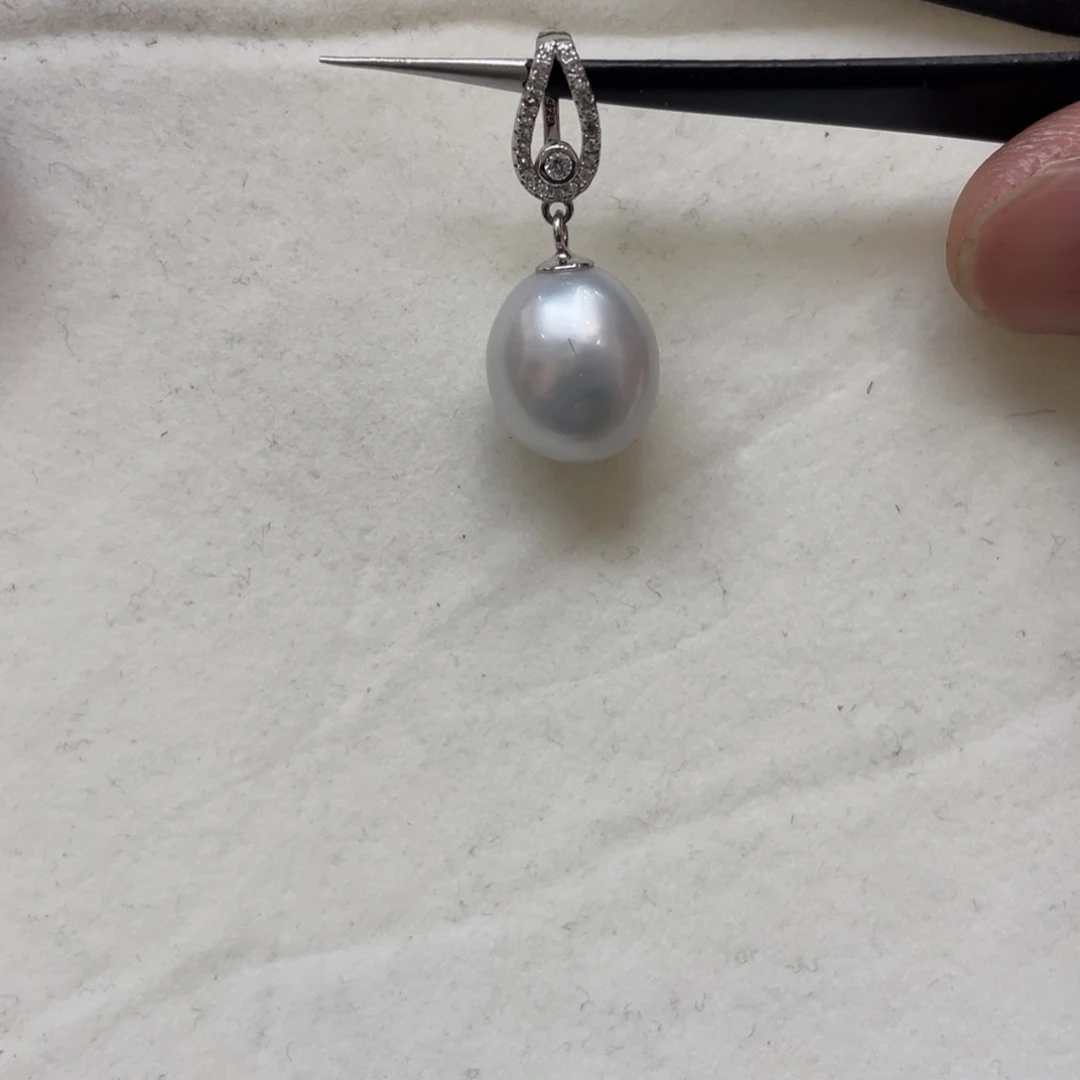 海水珍珠吊坠(不含链)银S925镶嵌