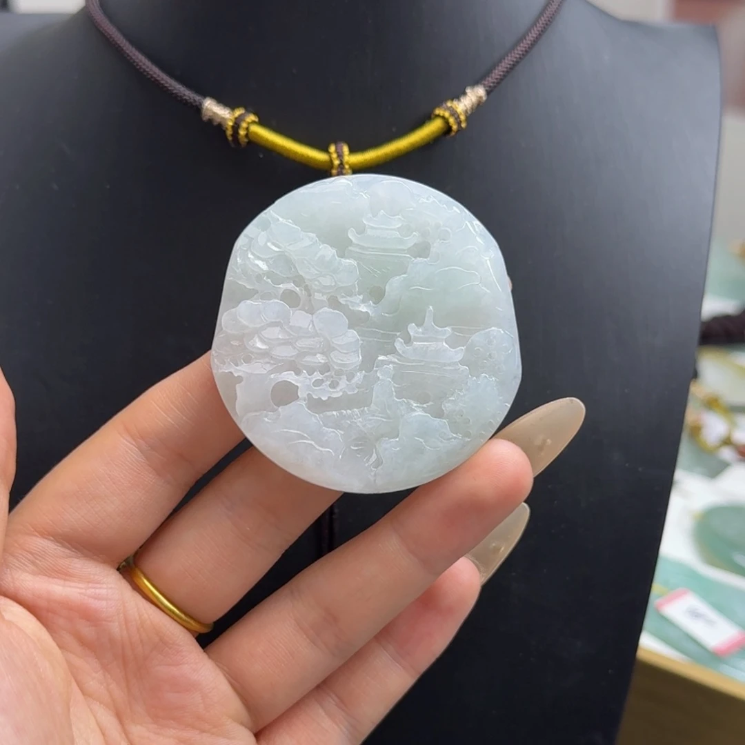 翡翠未镶嵌颈饰天然