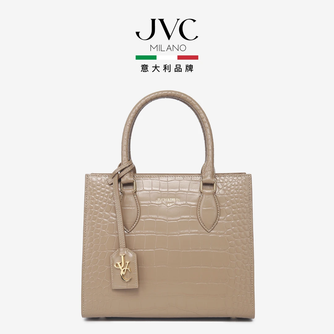 新奢【JVC-精英包】进口头层牛皮 鳄鱼压纹 手提单肩托特包 大号