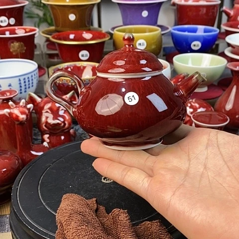 【闪购商品】嘟**杜景德镇名陶雅玩原矿郎红