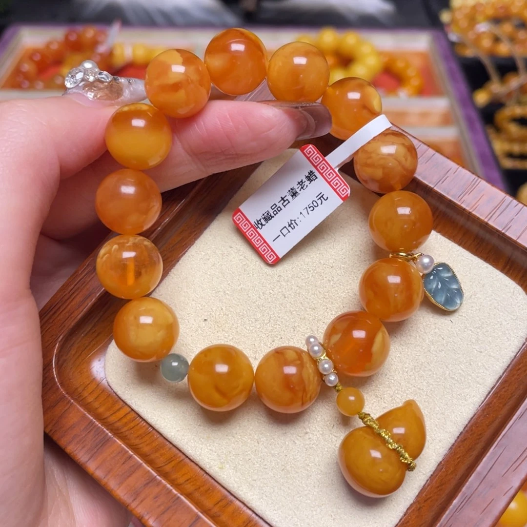 未镶嵌蜜蜡手链手串