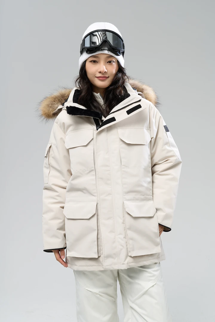 羽小白【羽小白】工装派克羽绒服脱卸帽（无标）户外极寒中长款情侣款