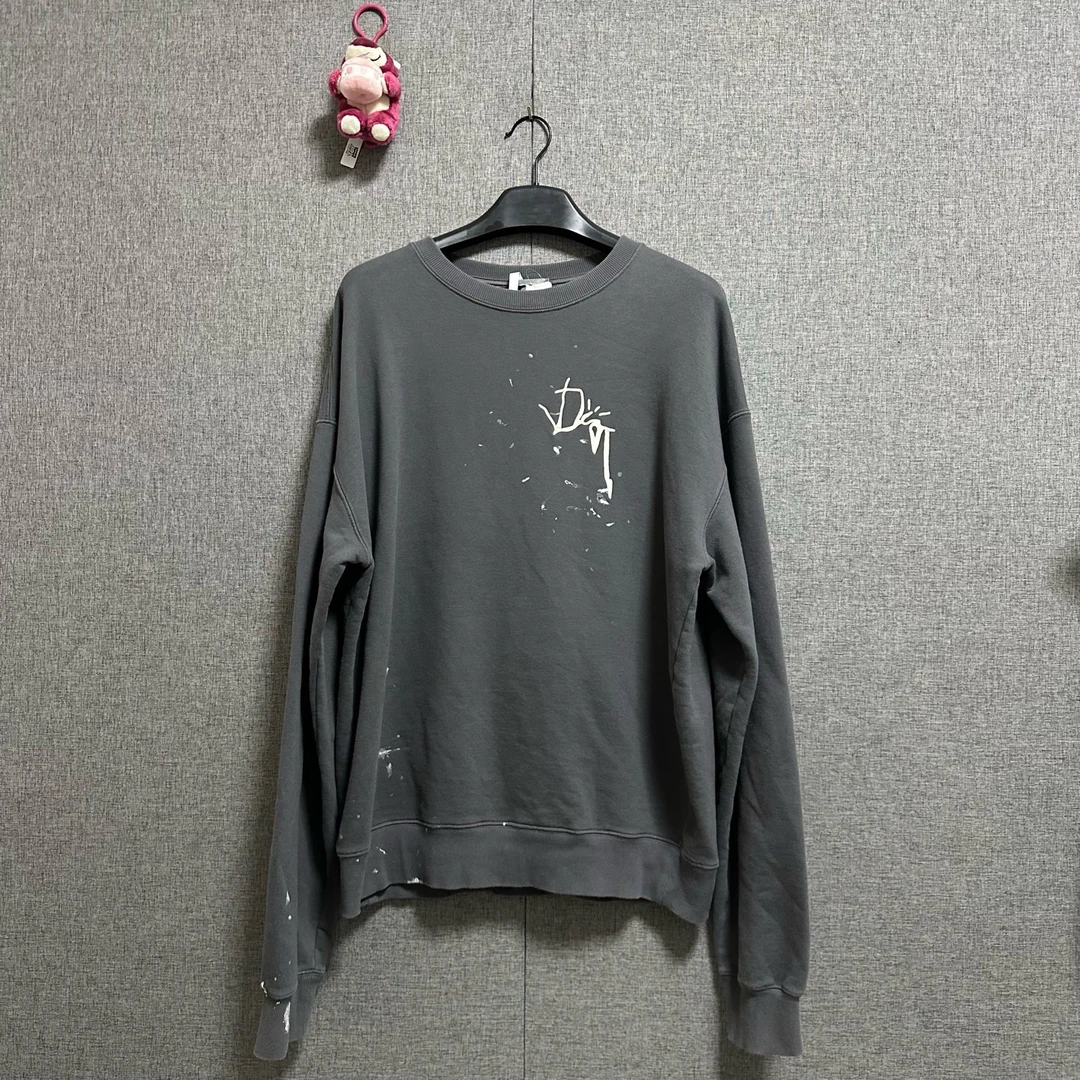 99新 DIOR/迪奥 L码/联名款 灰色卫衣/r626/12000