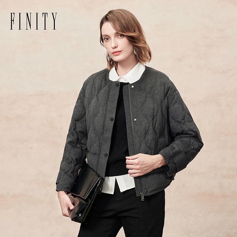 FINITY菲妮迪羽绒服短款时尚休闲百搭保暖秋冬立领冬季