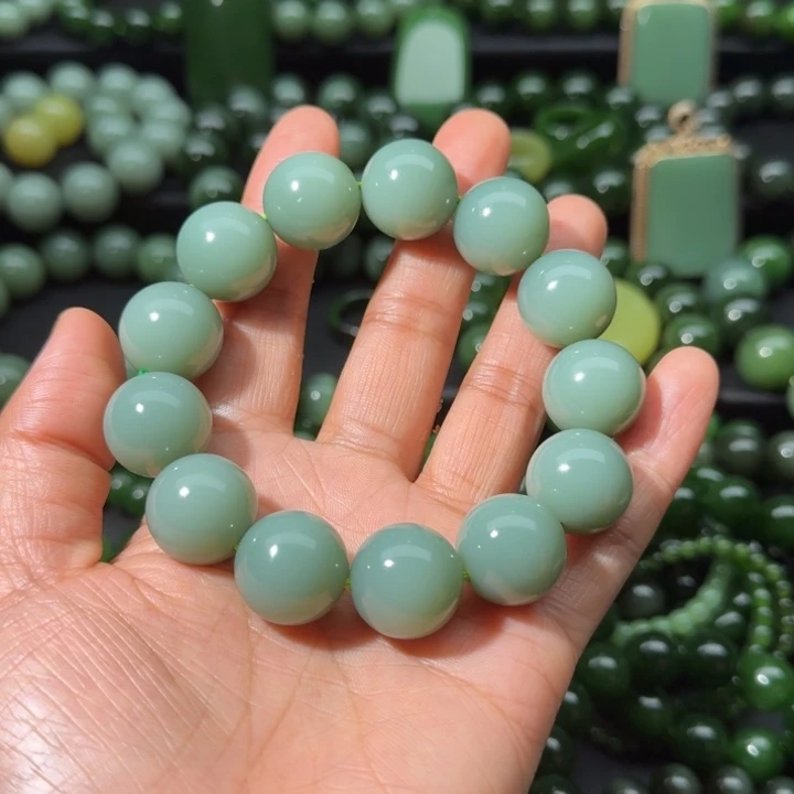 和田玉（碧玉）手串未镶嵌东*