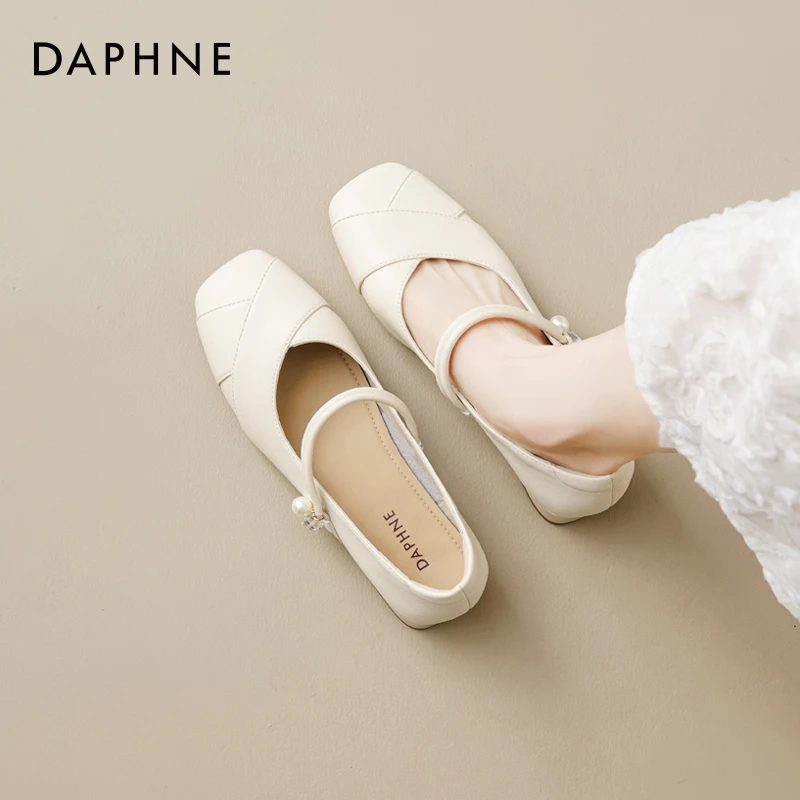 达芙妮网红爆款浅口单鞋女款2025夏季气质玛丽珍鞋法式不累脚女鞋