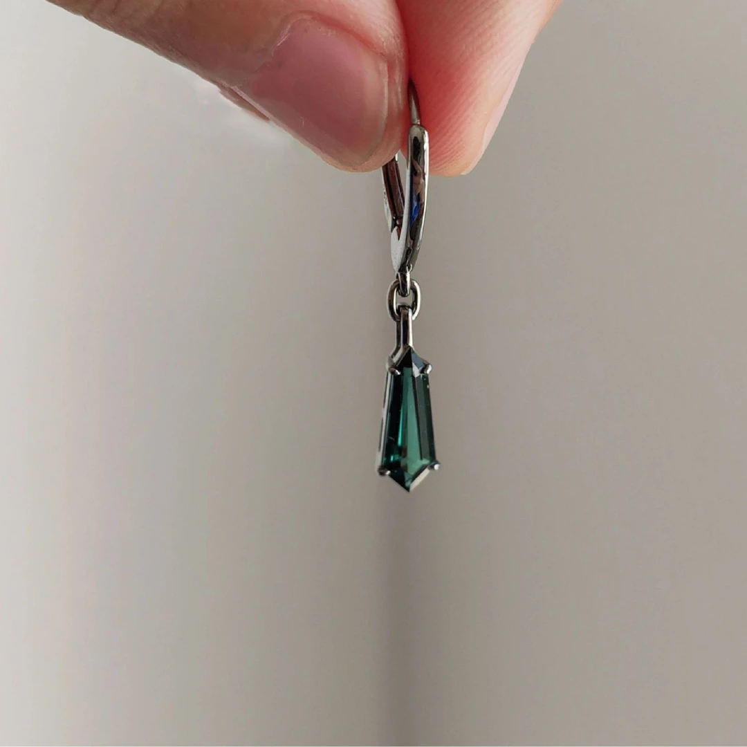 铜合金耳饰 暗绿|墨蓝色耳坠款新品冷淡风耳扣高档气质时尚款送妈