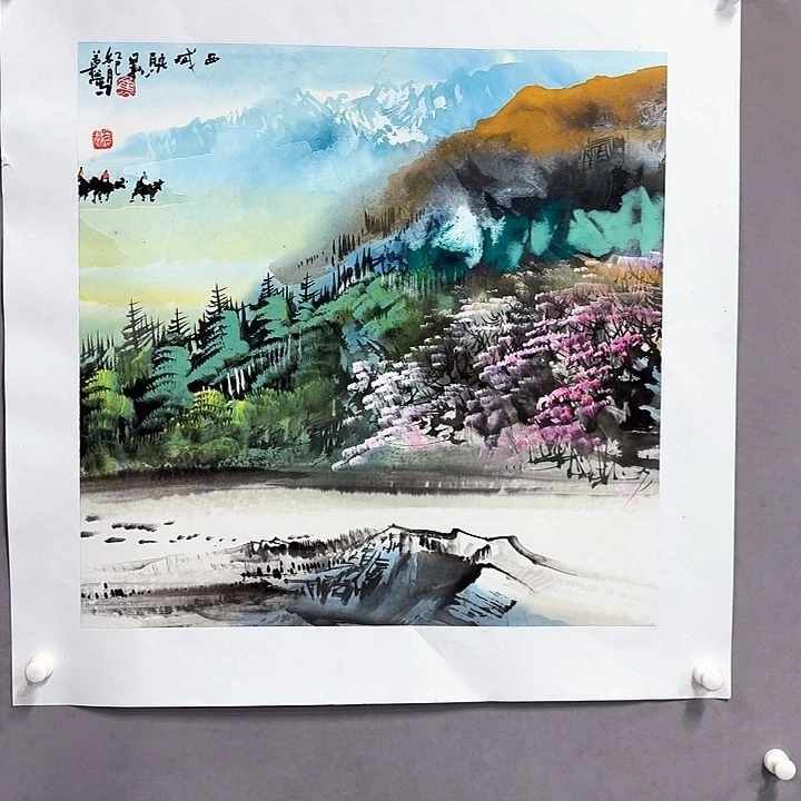 国画亲笔手绘放心去藏