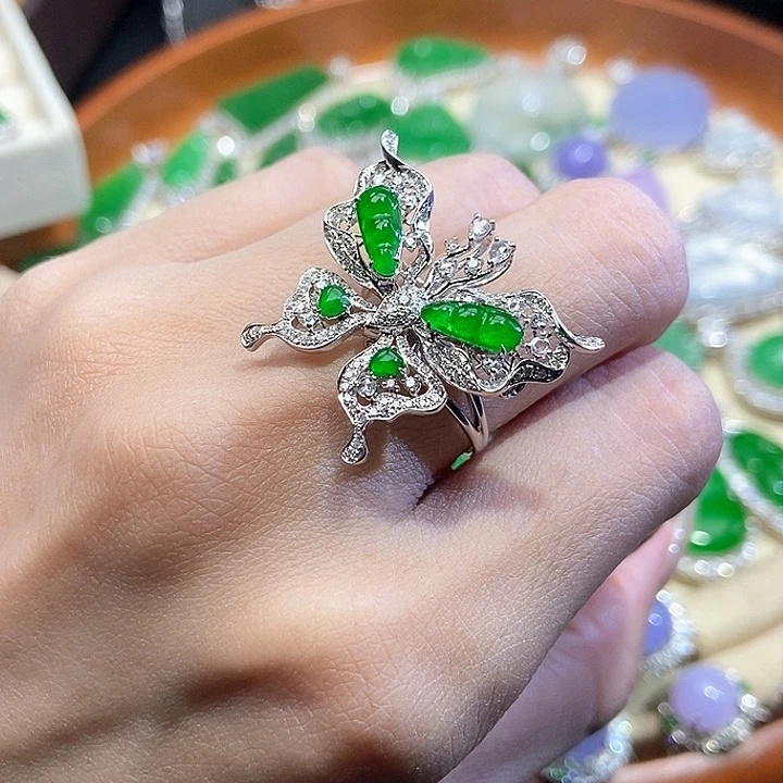 颈饰18K金镶嵌翡翠多用款