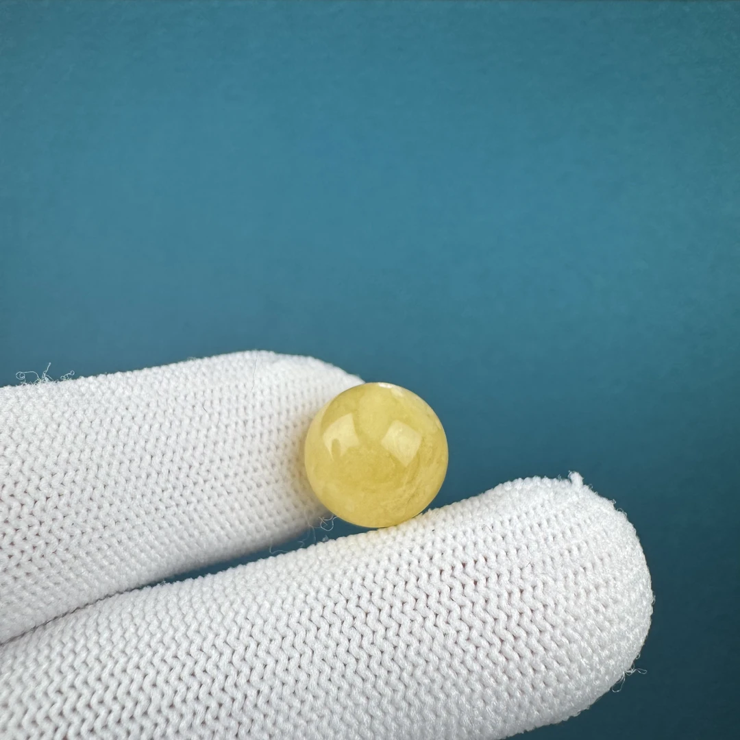 D3997[瑕疵]天然蜜蜡 圆珠12.3mm支持复检假一赔十