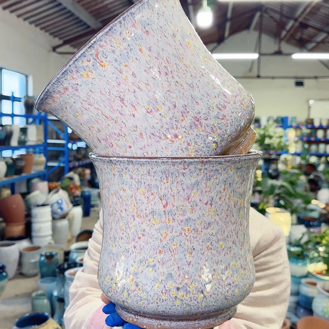 紫砂花盆高20口22