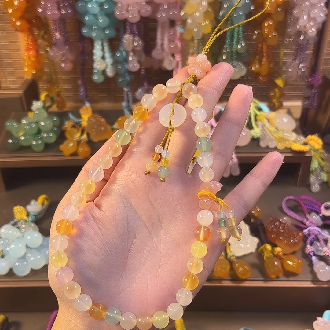 ****～玛瑙/玉髓未镶嵌车挂手机链