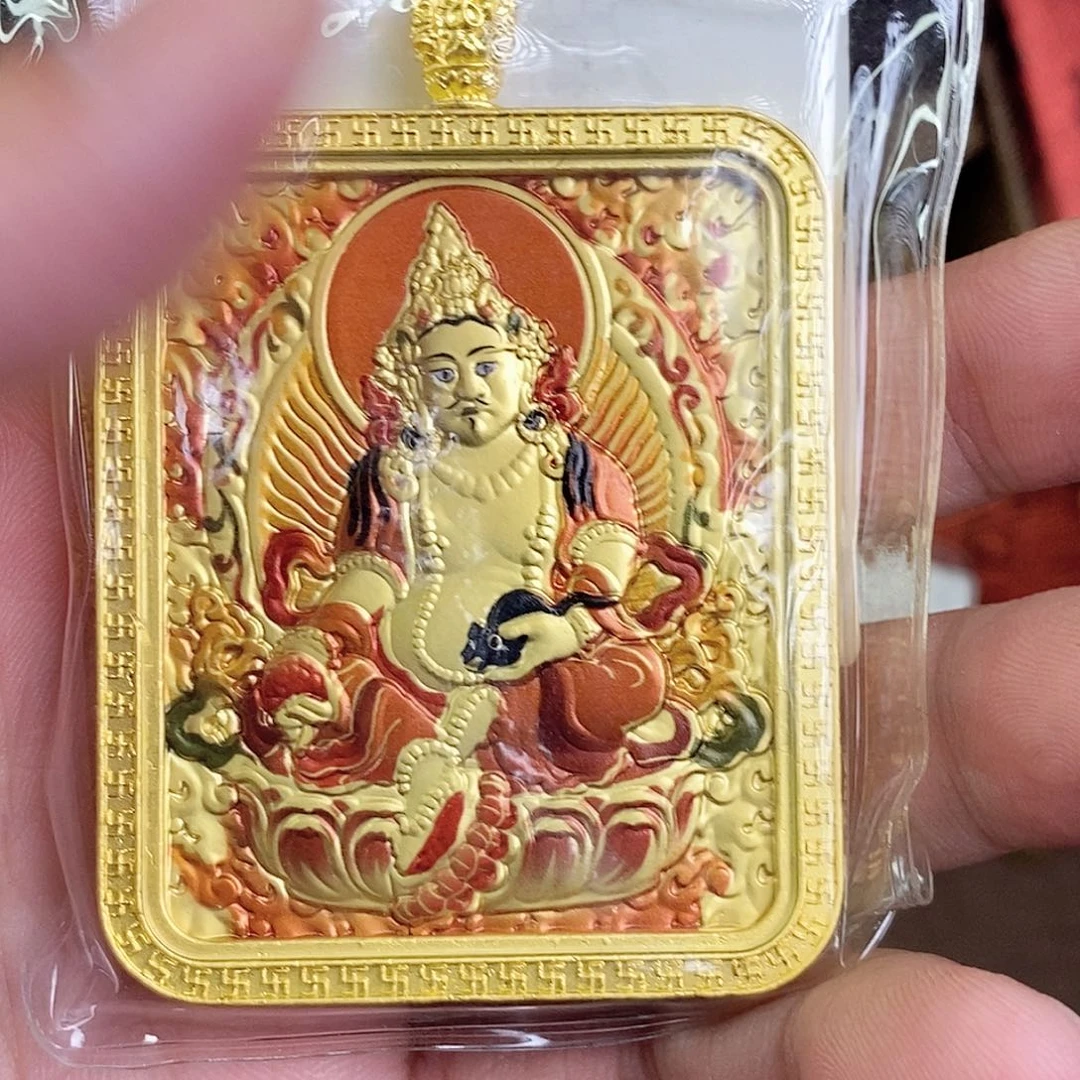 吊坠黄c双面铜浮雕珐琅彩吊牌