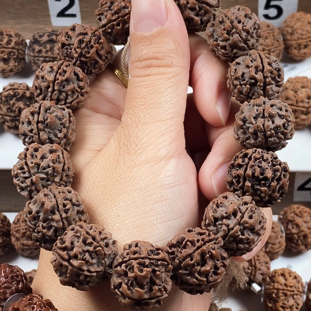 金刚菩提手串原生态红皮铁籽大爆肉