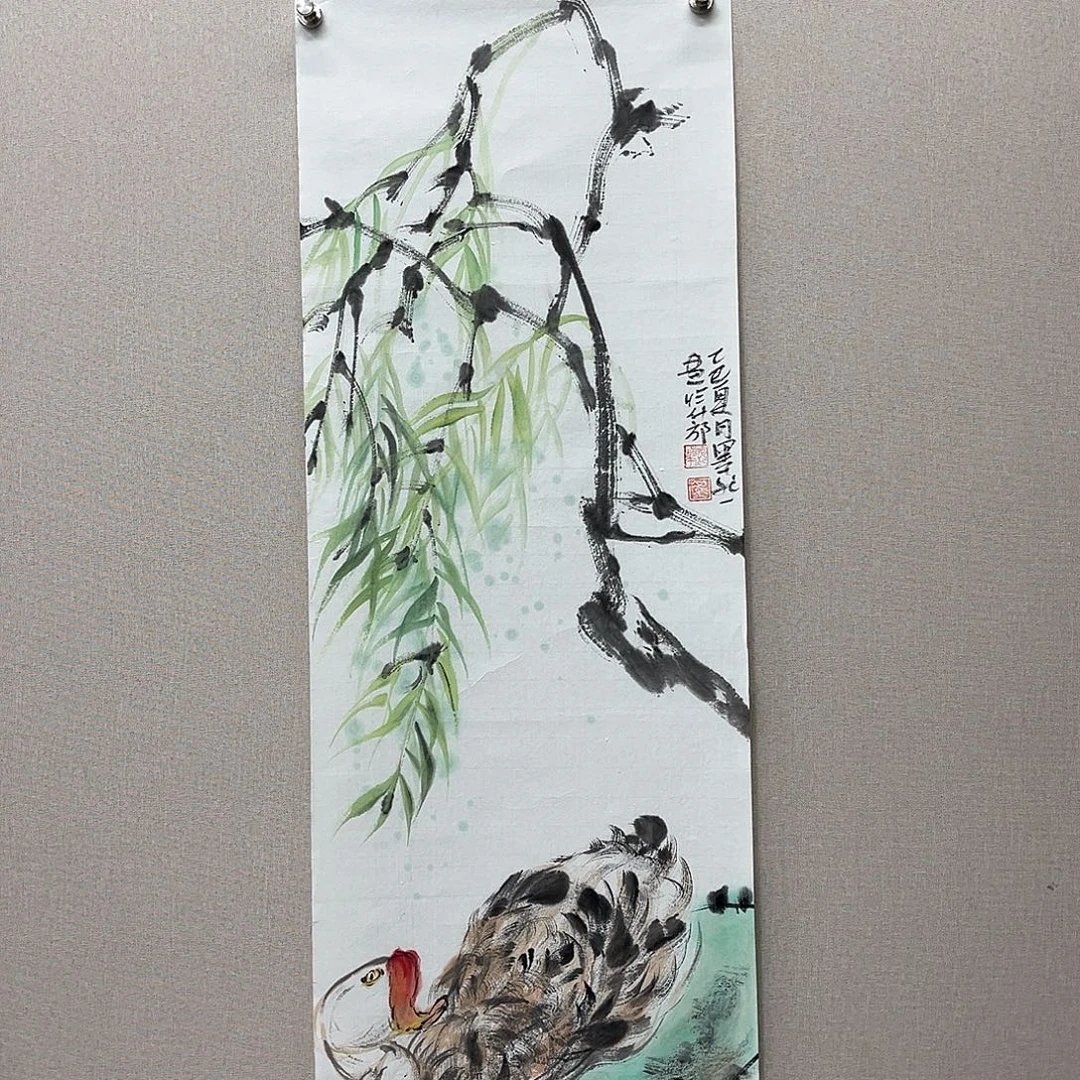 国画艺术家真人手绘