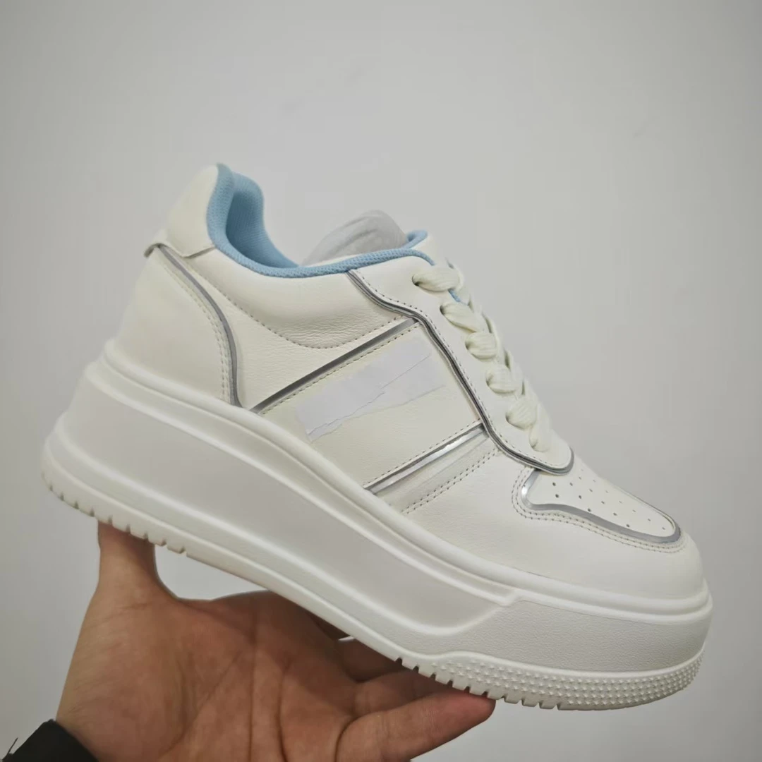 【波波小佛爷】系带魔术贴休闲小白鞋（牛纺织羊）A121