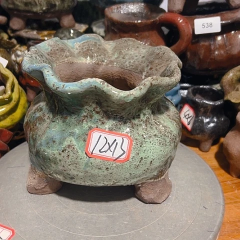 粗陶花盆手工花盆制作就这样的