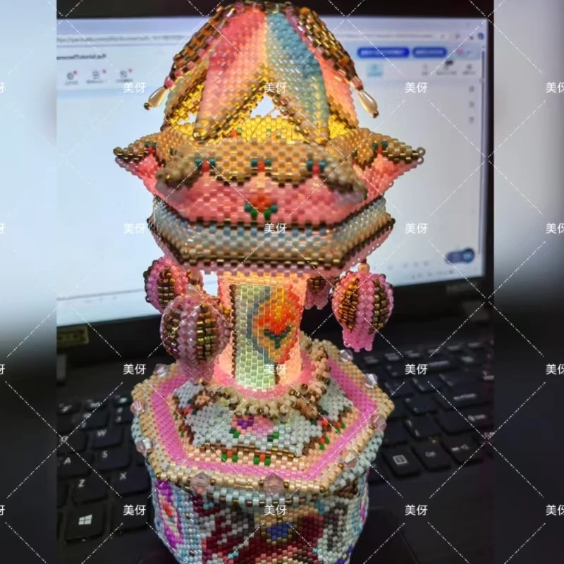 (201-270)美伢DIY多彩米珠琉璃古董珠手机链包包链摆件